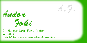 andor foki business card